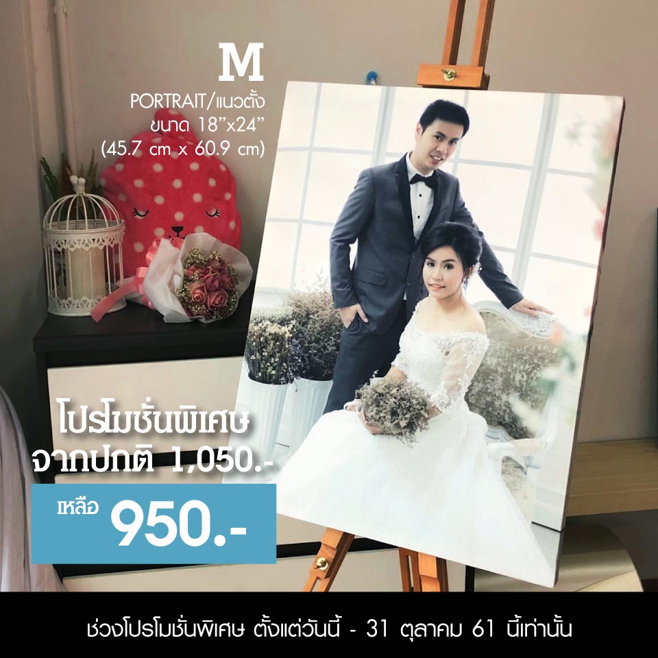 แคนวาสไซส์ M ผืนผ้า จาก 1,050.- เหลือ 950.-